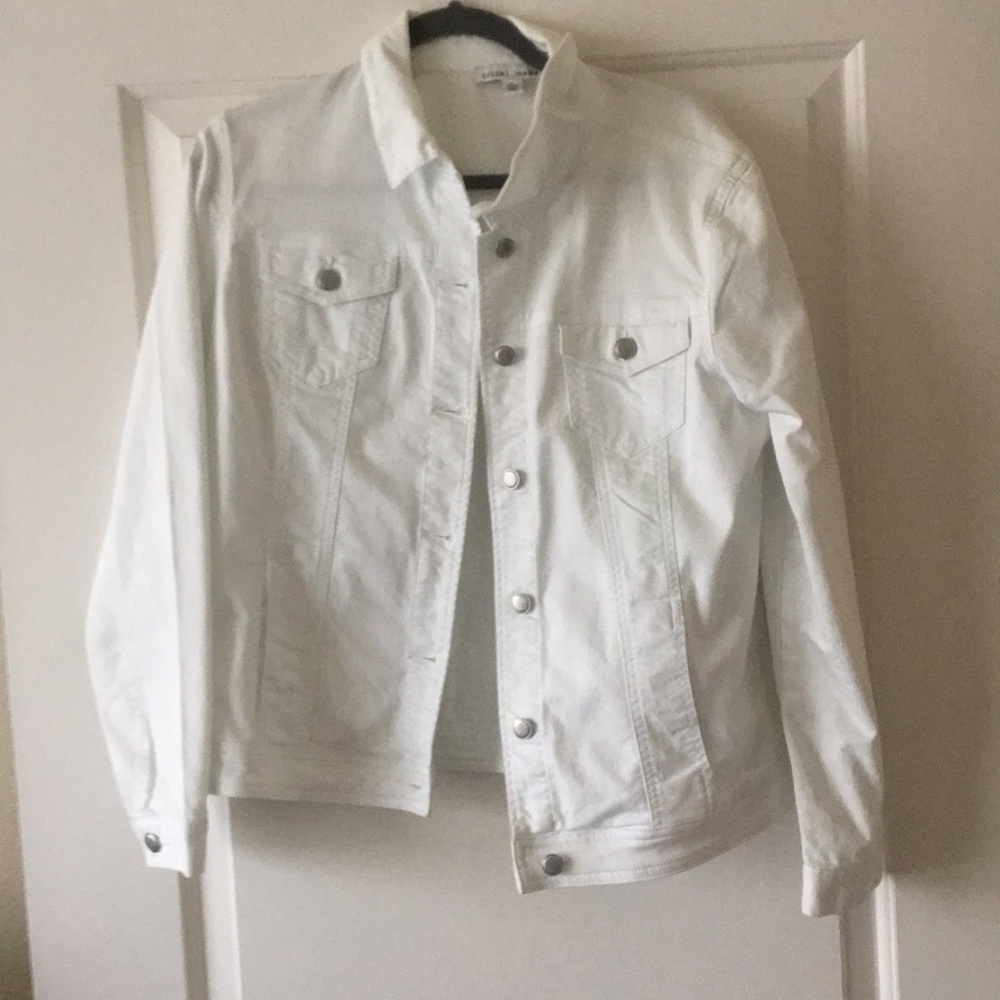 Tribal White Denim Jacket
